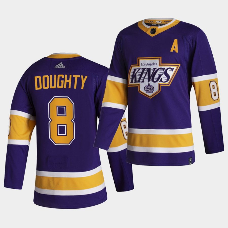 drew doughty kings purple 2021 reverse retro authentic jersey