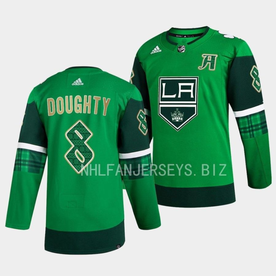 drew doughty la kings green 2023 st. patricks day primegreen authentic jersey