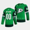 ducks custom primegreen authentic green 2023 st. patricks day jersey