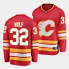 dustin wolf flames red home breakaway player jersey