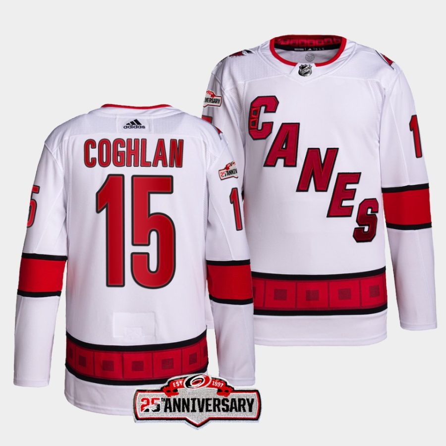 dylan coghlan hurricanes white authentic away 25th anniversary jersey