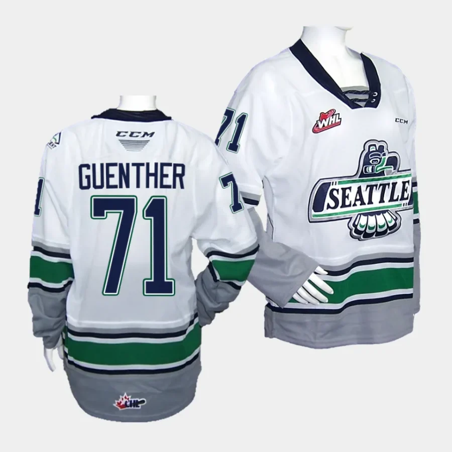 dylan guenther seattle thunderbirds 2023 whl championship whitereplica jerseys