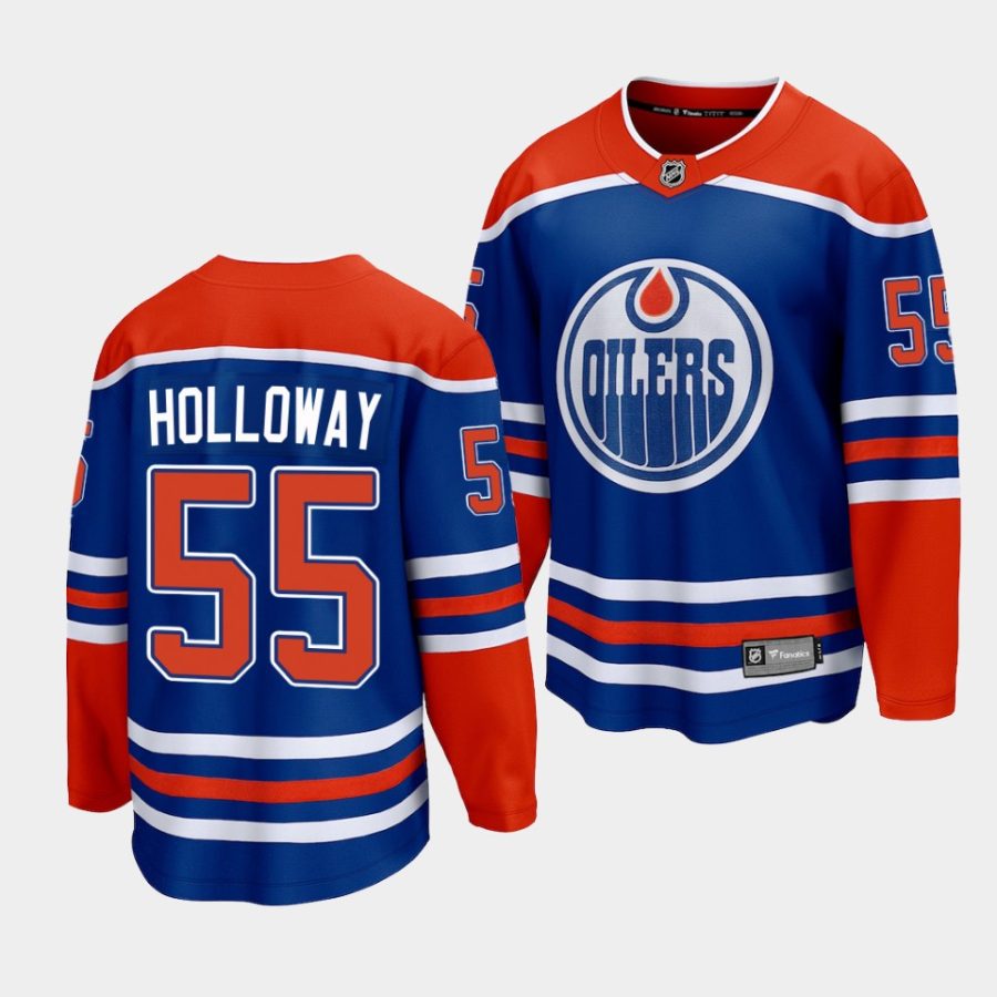 dylan holloway oilers royal home premier jersey