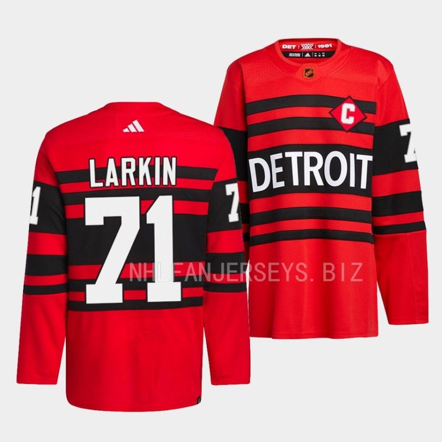 dylan larkin red wings red 2022reverse retro 2.0 authentic pro jersey