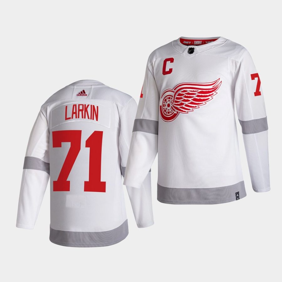 dylan larkin red wings white 2021 reverse retro special edition authentic jersey