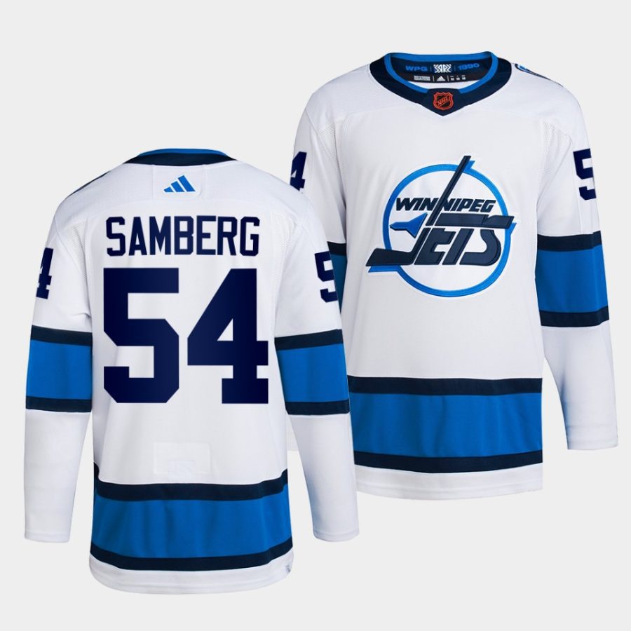 dylan samberg jets white 2022reverse retro 2.0 authentic primegreen jersey