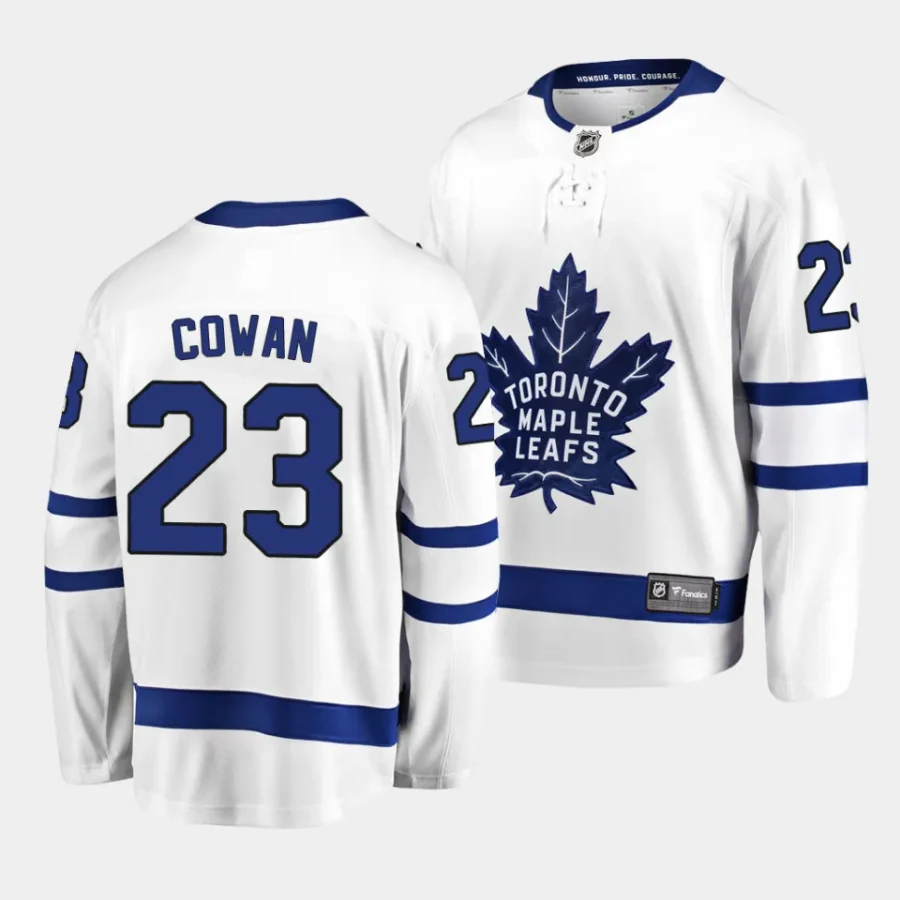 easton cowan maple leafs white away 2023 nhl draft breakaway playerjersey