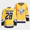 eeli tolvanen predators yellow 2022reverse retro 2.0 authentic primegreen jersey