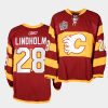 elias lindholm flames red heritage classic warm up jersey