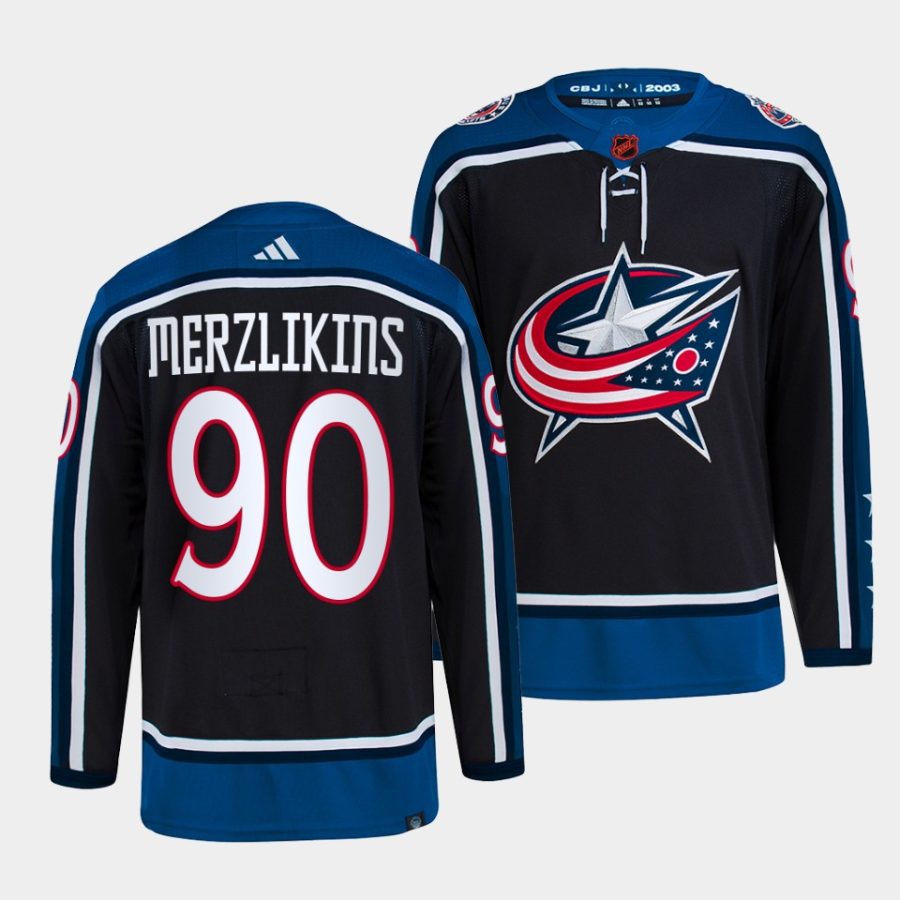 elvis merzlikins blue jackets navy 2022reverse retro 2.0 authentic primegreen jersey