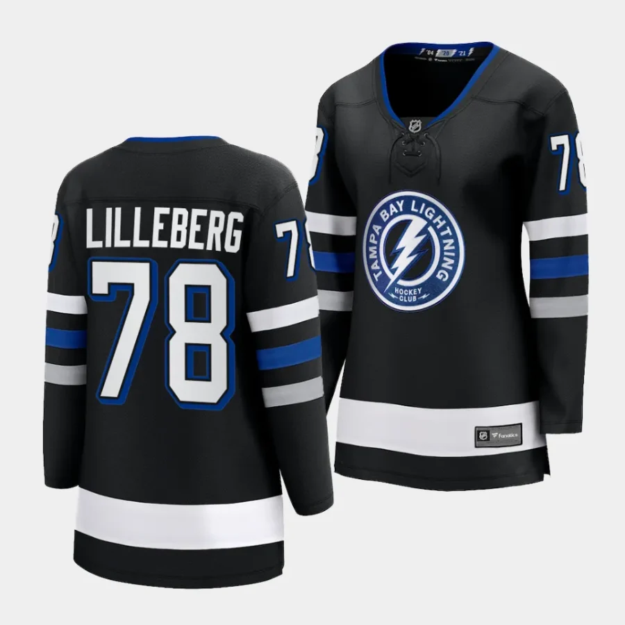 emil lilleberg lightning black alternate women jerseys