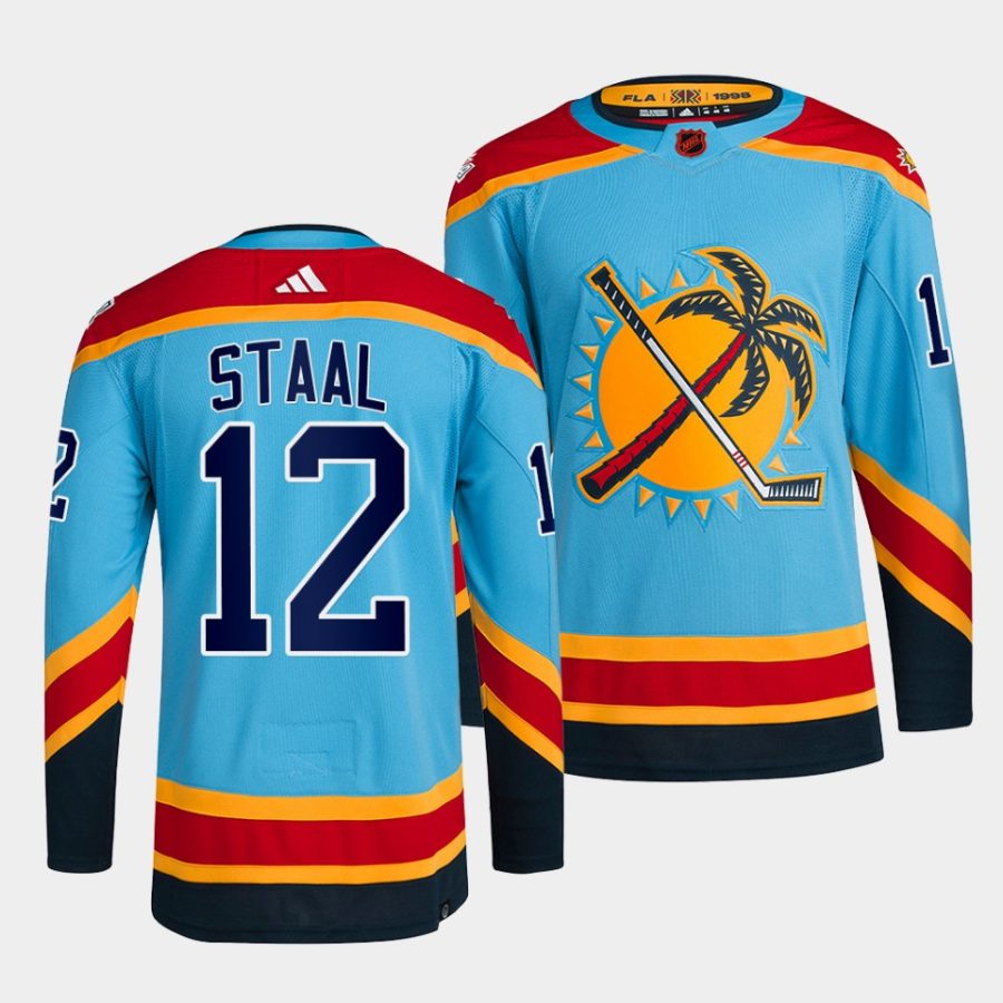 eric staal panthers blue 2022reverse retro 2.0 authentic pro jersey