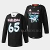 erik karlsson sharks black 2022 los tiburones specialty warm up jersey