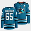 erik karlsson sharks teal 2022 23home primegreen authentic jersey