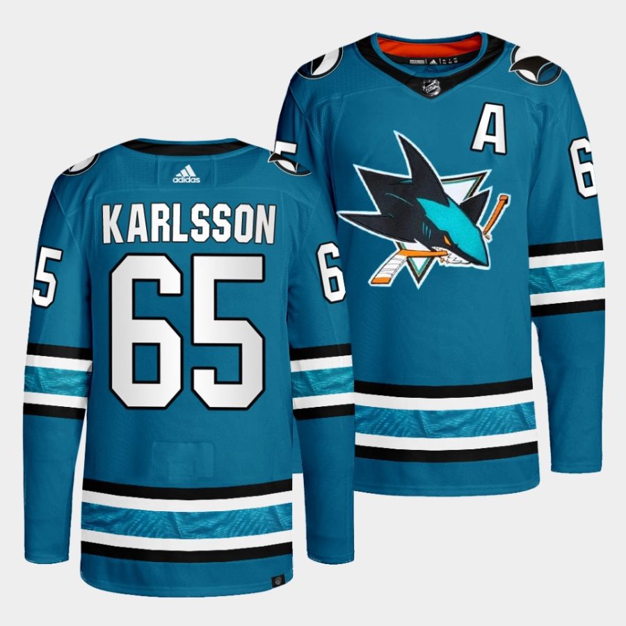 erik karlsson sharks teal 2022 23home primegreen authentic jersey