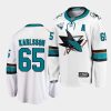 erik karlsson sharks white 2021 reverse retro 30th anniversary jersey