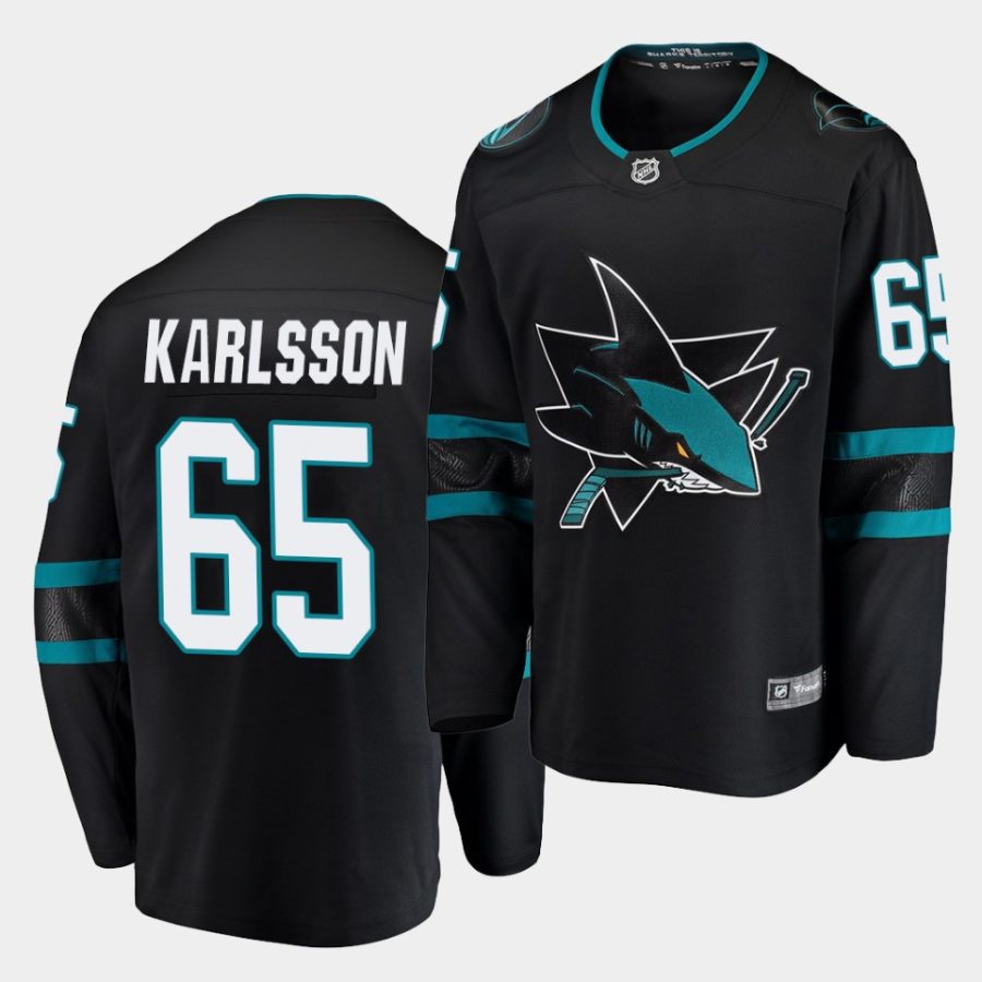 erik karlsson sideline blackjersey