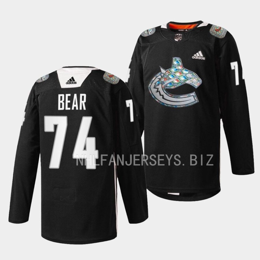 ethan bear canucks black 2023black history month ethiopian canadian heritage jersey