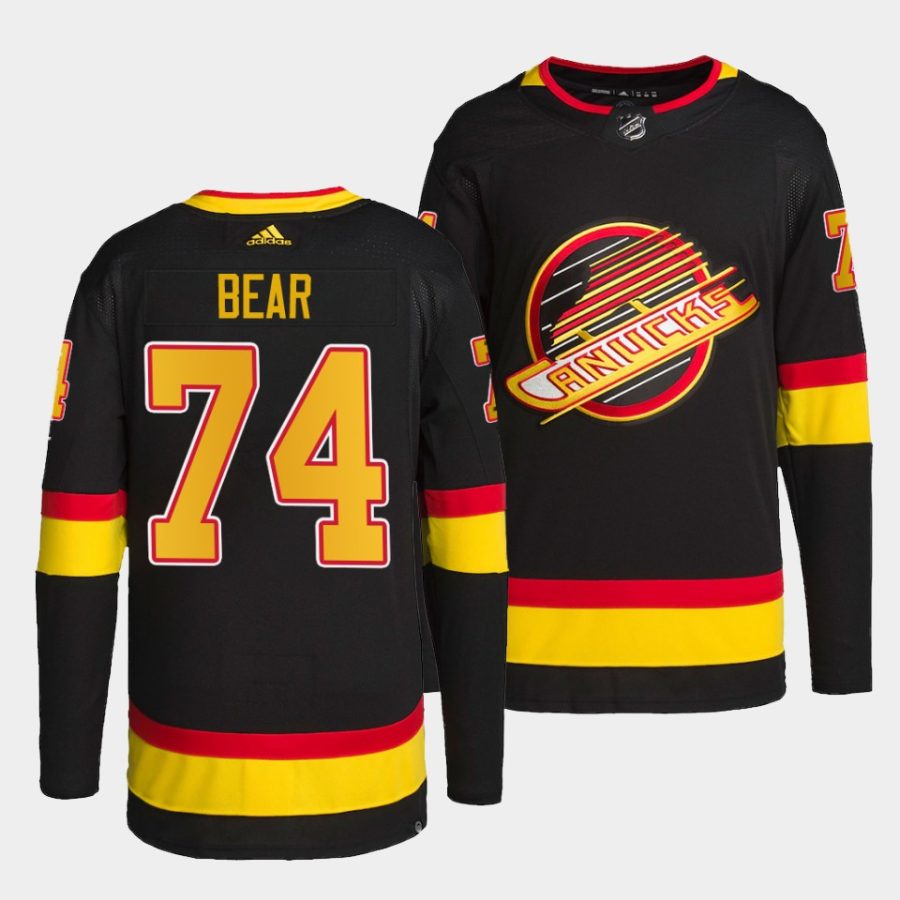 ethan bear canucks black flying skate authentic pro jersey