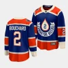 evan bouchard oilers royal 2023 nhl heritage classic premier jersey