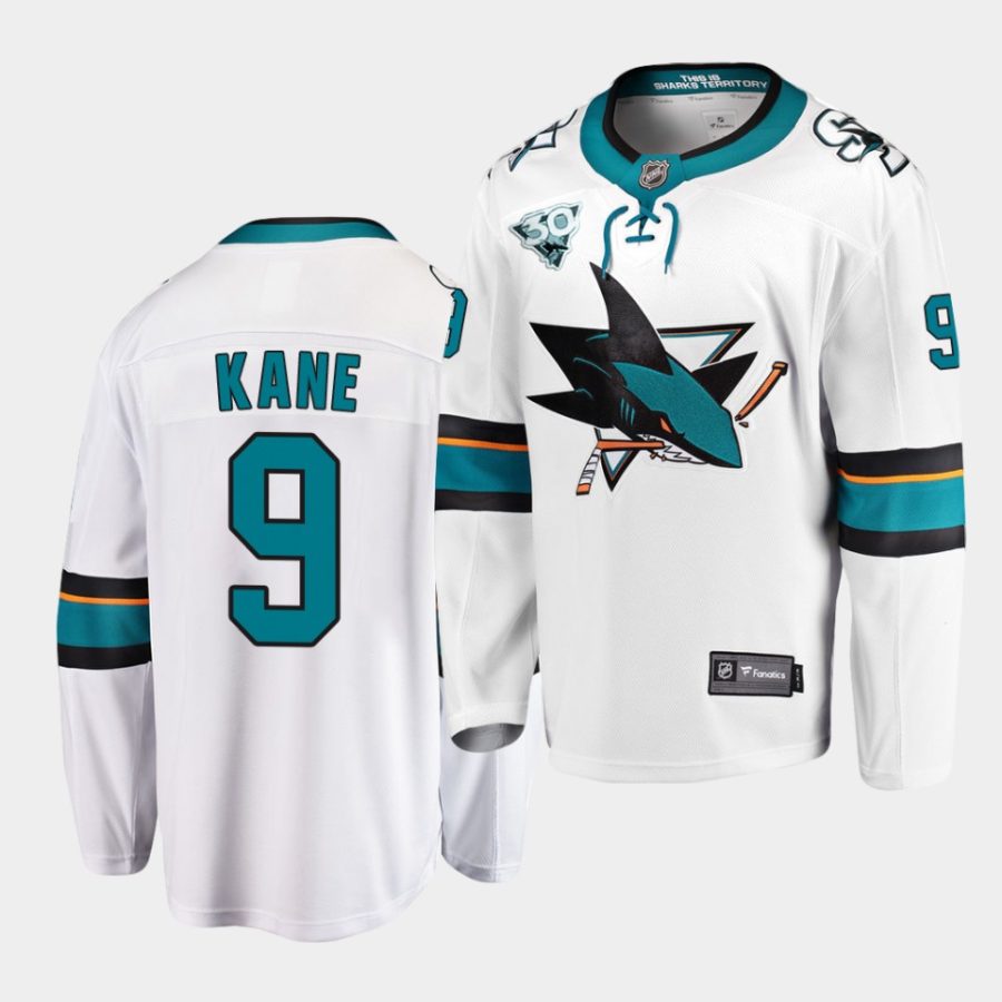 evander kane sharks white 2021 reverse retro 30th anniversary jersey