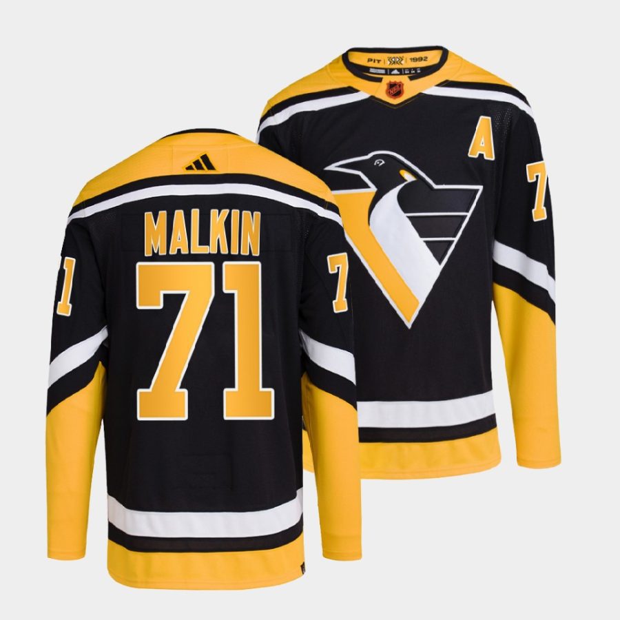 evgeni malkin penguins black 2022reverse retro 2.0 authentic primegreen jersey