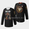 evgeni malkin penguins warmup 2023black hockey history black jersey