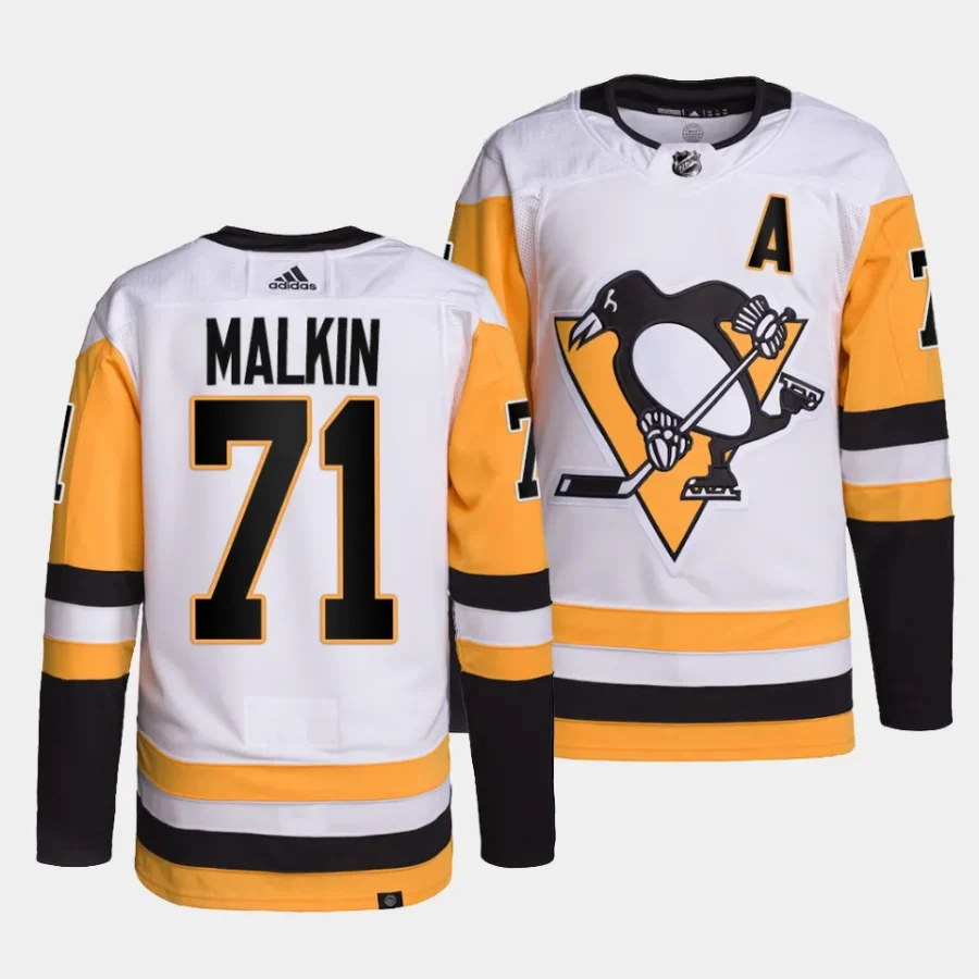 evgeni malkin penguins white away primegreen authentic projersey