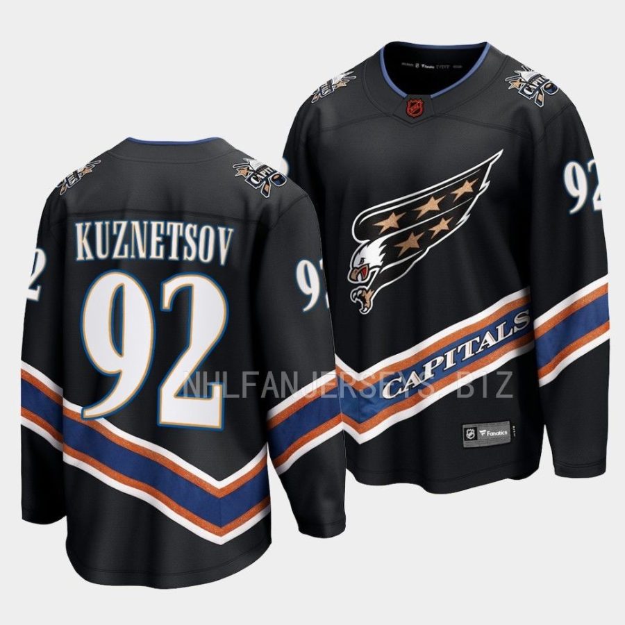 evgeny kuznetsov capitals black 2022special edition 2.0 breakaway jersey