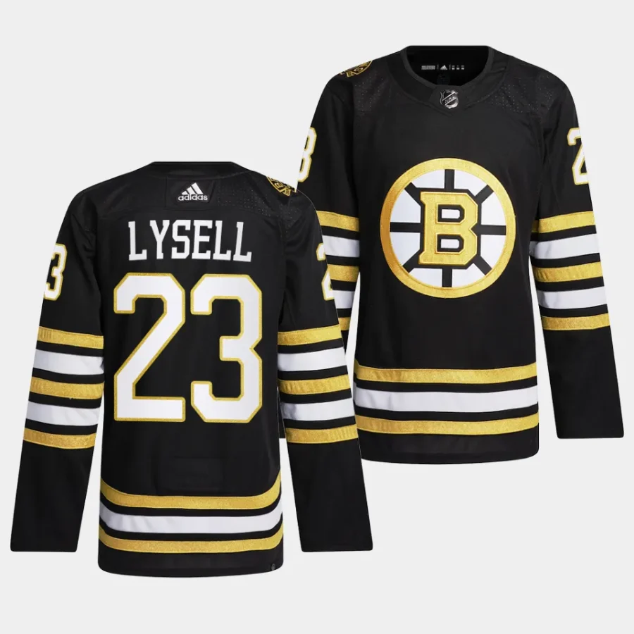 fabian lysell bruins black 2023 24100th anniversary primegreen jersey