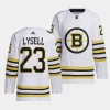 fabian lysell bruins white 2023 24100th anniversary primegreen authentic playerjersey