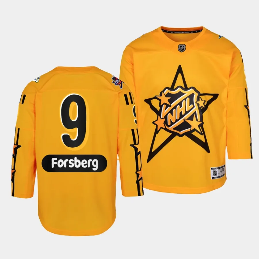 filip forsberg predators 2024 nhl all star game youth yellowpremier jersey