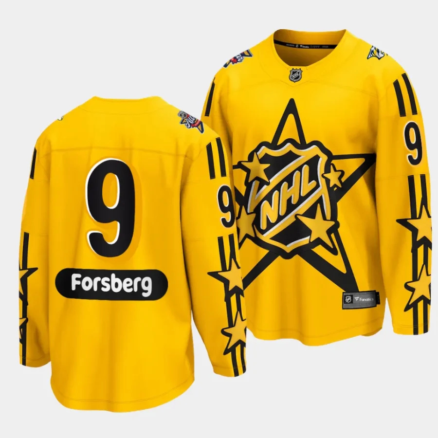 filip forsberg predators yellow 2024 nhl all star game breakaway jersey