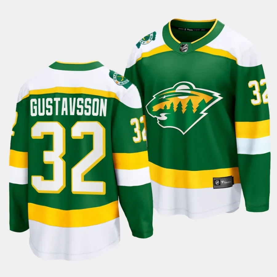 filip gustavsson wild green 2023 24alternate breakaway player jersey