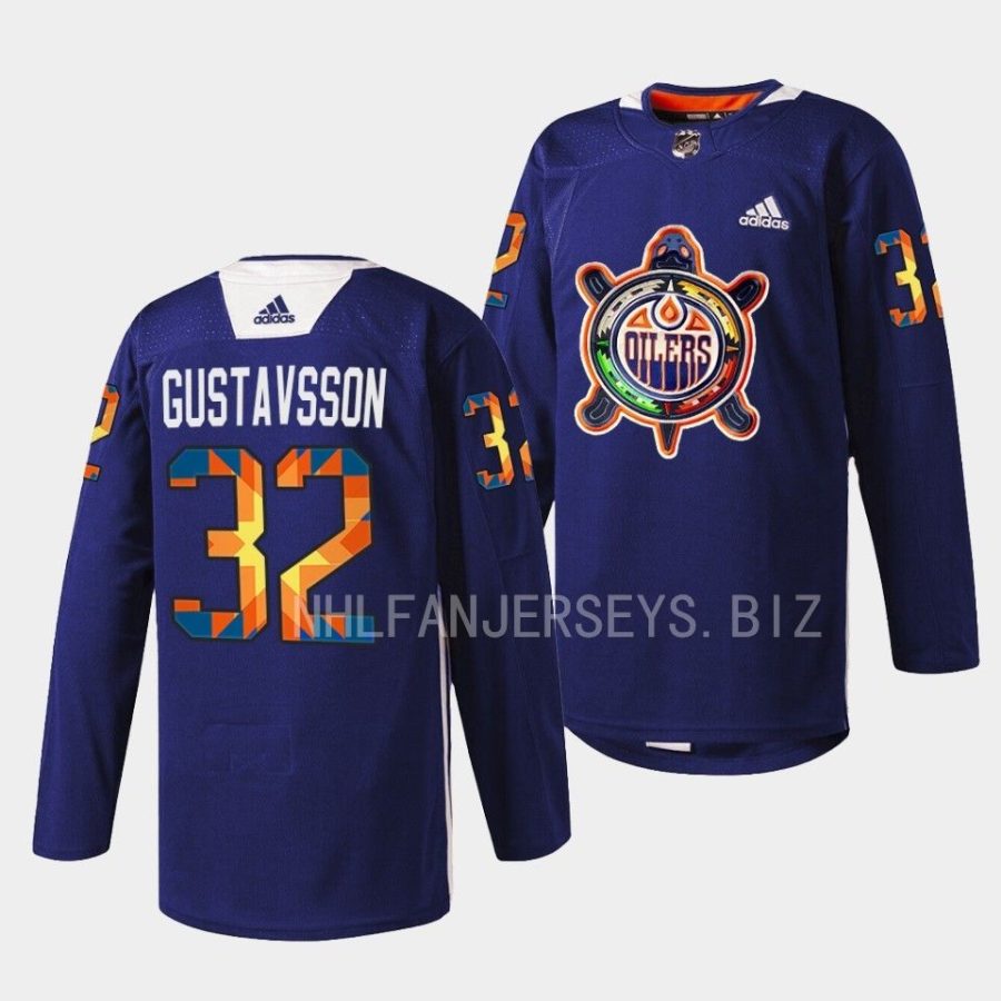 filip gustavsson wild warmup 2022indigenous celebration night navy jersey