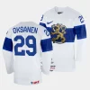 finland ahti oksanen 2023 iihf world championship white home jersey