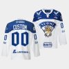 finland custom 2021 22home white hockey jersey