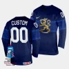 finland custom 2023 iihf world championship navy away jersey