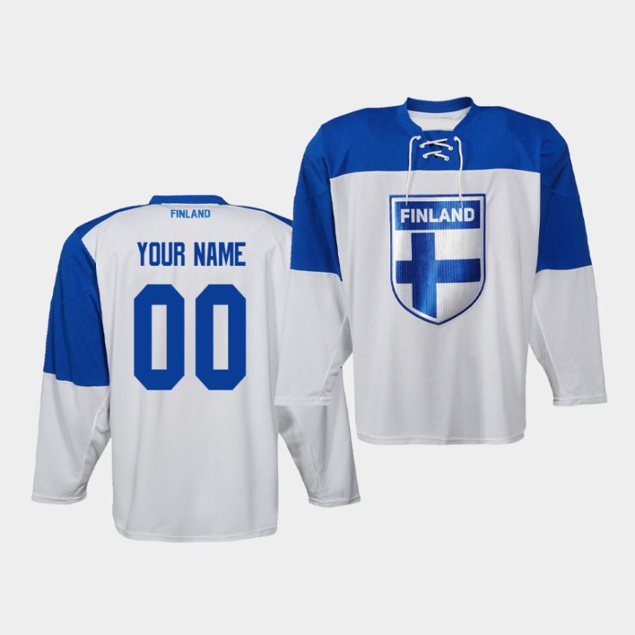 finland team custom iihf world championship white jersey