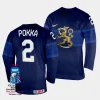 finland ville pokka 2023 iihf world championship navy away jersey