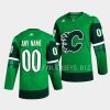 flames custom primegreen authentic green 2023 st. patricks day jersey