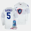 france enzo guebey 2023 iihf world championship white home jersey