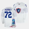 france jordann perret 2023 iihf world championship white home jersey