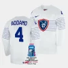 france justin addamo 2023 iihf world championship white home jersey