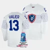 france peter valier 2023 iihf world championship white home jersey