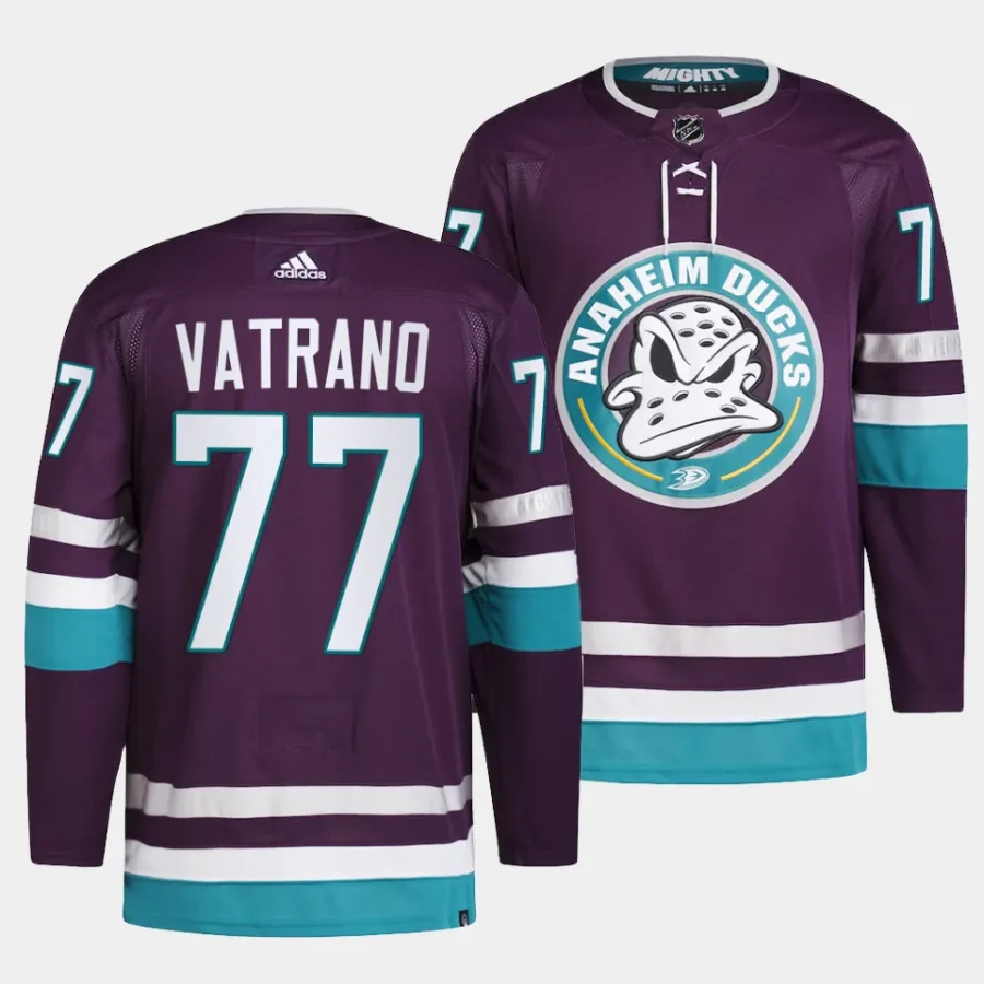 frank vatrano ducks purple 2023 2430th anniversary primegreen authentic projersey