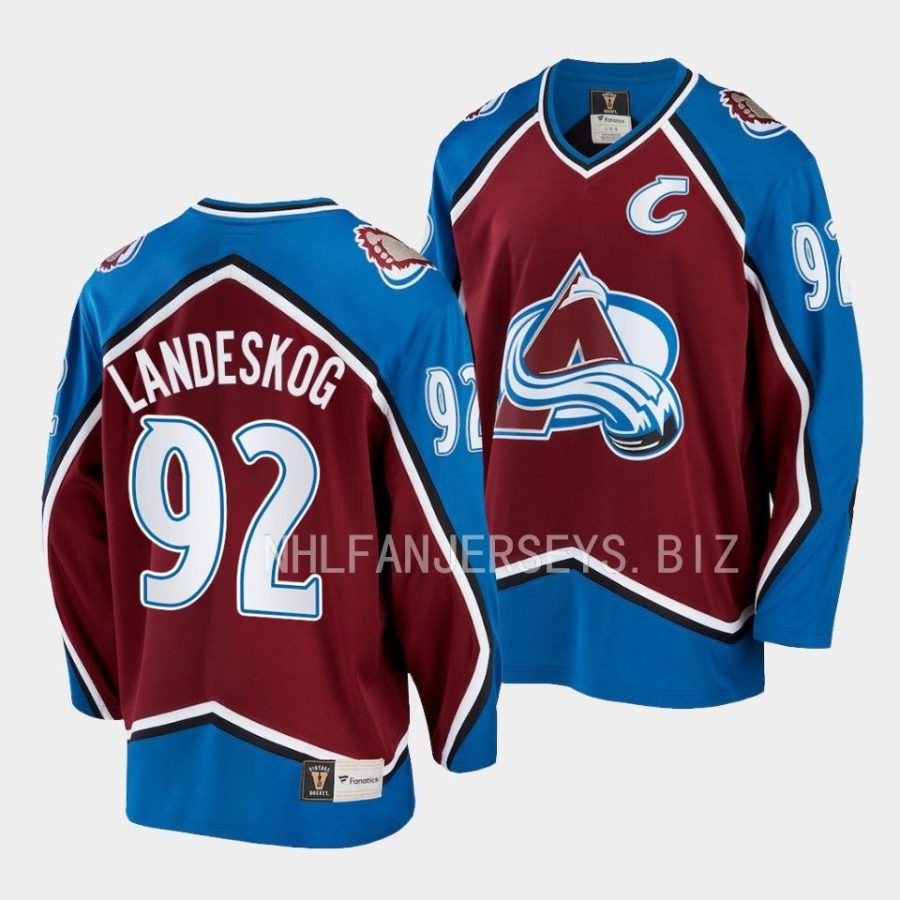 gabriel landeskog canucks burgundy heritage premier breakaway jersey