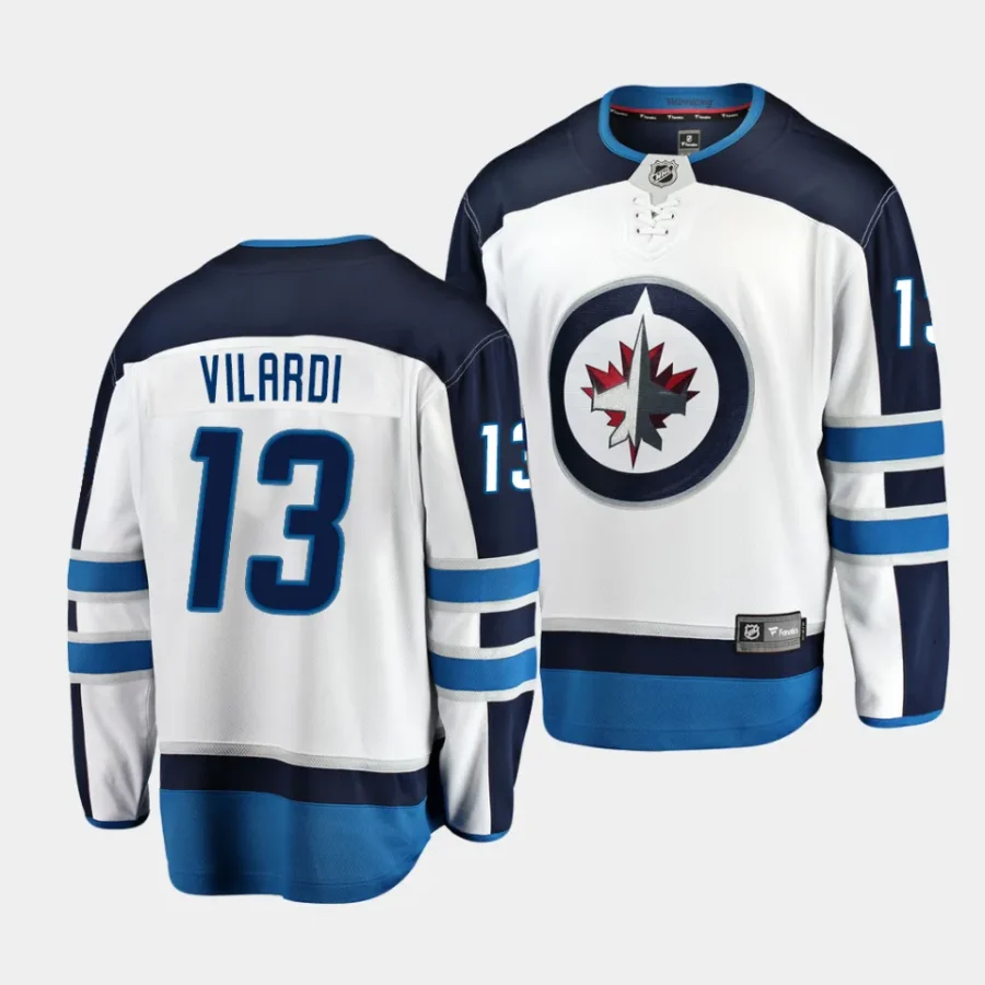 gabriel vilardi jets white away breakaway player jersey