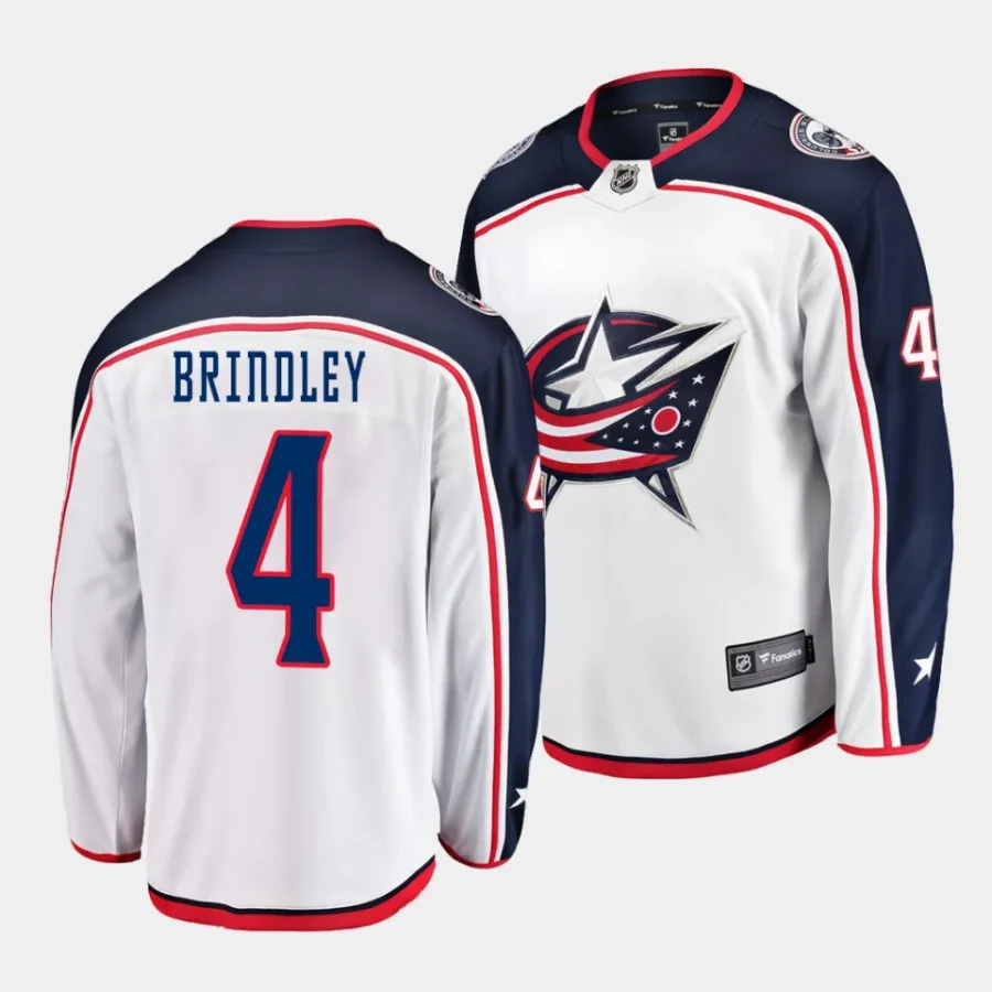 gavin brindley blue jackets white away 2023 nhl draft jersey