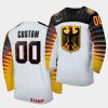 germany custom 2020 iihf world junior ice hockey white home jersey